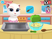 Baby Talking Angela cooking Butter Cookies