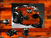 Black Racing Motorbike Jigsaw