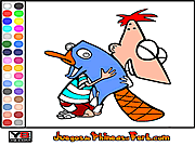 Colorear Perry y Phineas