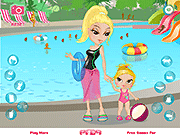Mother Daughter at Waterpark