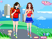 Barbie and Ellie Jogging Dressup