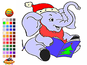 Blissful Elephant Coloring