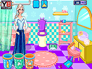 Elsa Bathroom Cleaning Day