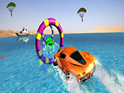 Floating Water Surfer Car Driving : Beach Racing