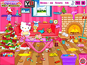 Hello Kitty Christmas Room Cleaning