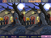 Mr. Pumpkin in the Halloween Night