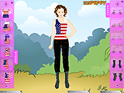 Peppy Patriotic United States Girl