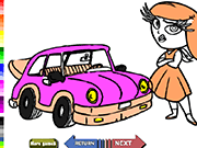 Princess Car Coloring