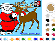 Santa Reindeer Coloring